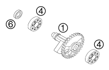 ARBRE DEQUILIBRAGE POUR 400 EXC RACING 2002 (EU)