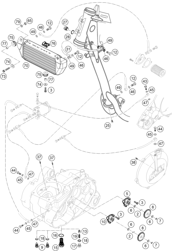 SYSTEME DE LUBRIFICATION POUR 660 RALLYE FACTORY REPL 2005 EU