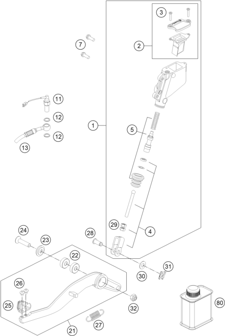 SYSTEME DE FREIN ARRIERE POUR 950 SUPERMOTO BLACK 2007 EU