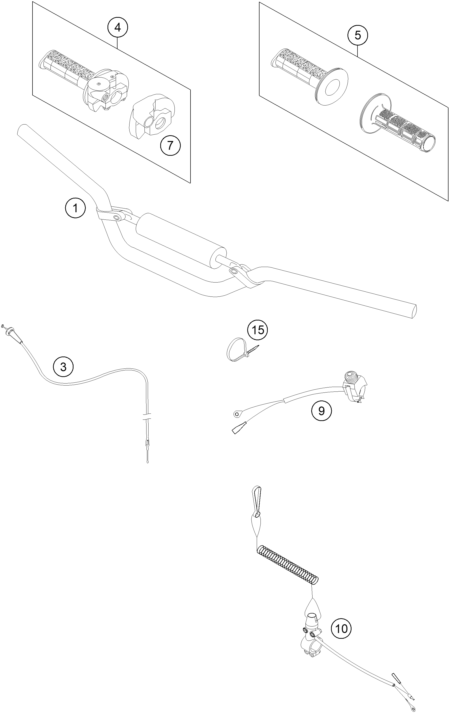 GUIDON ARMATURES POUR 50 SX MINI 2012 (EU)