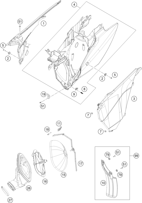 FILTRE A AIR POUR 250 SX 2014 EU