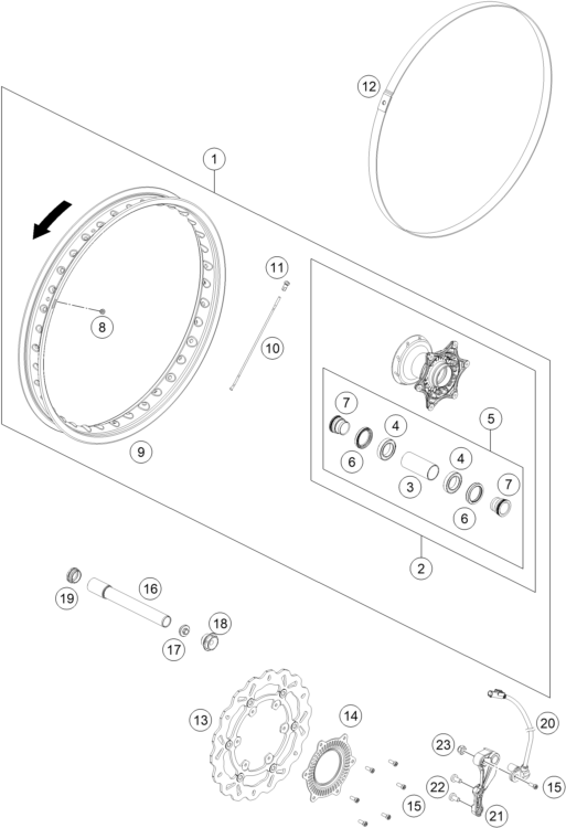 ROUE AVANT POUR 690 ENDURO R 2024 EU