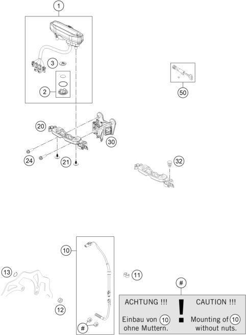 INSTRUMENTS  SYSTEME DE VERROUILLAGE POUR 125 XC W 2017 EU