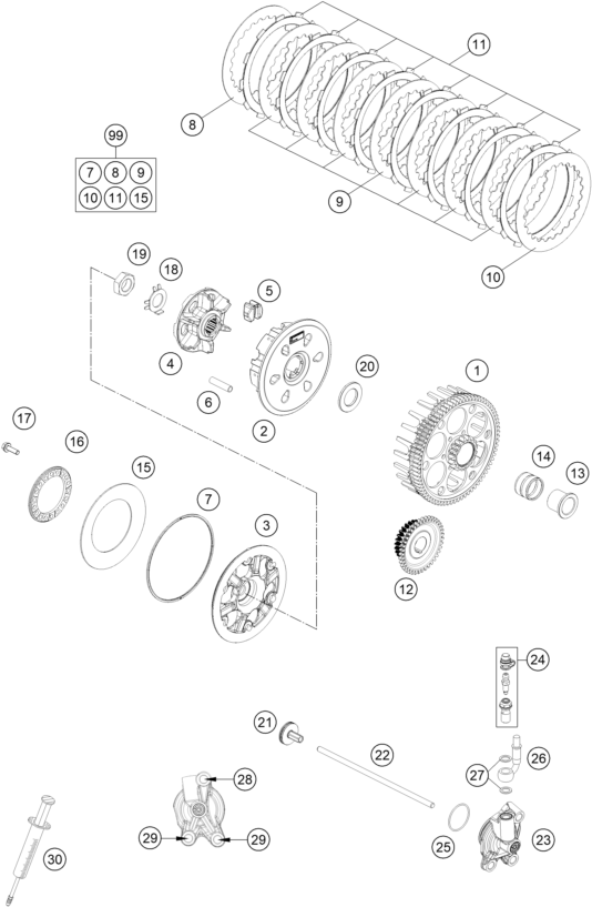 EMBRAYAGE POUR 250 XC 2025