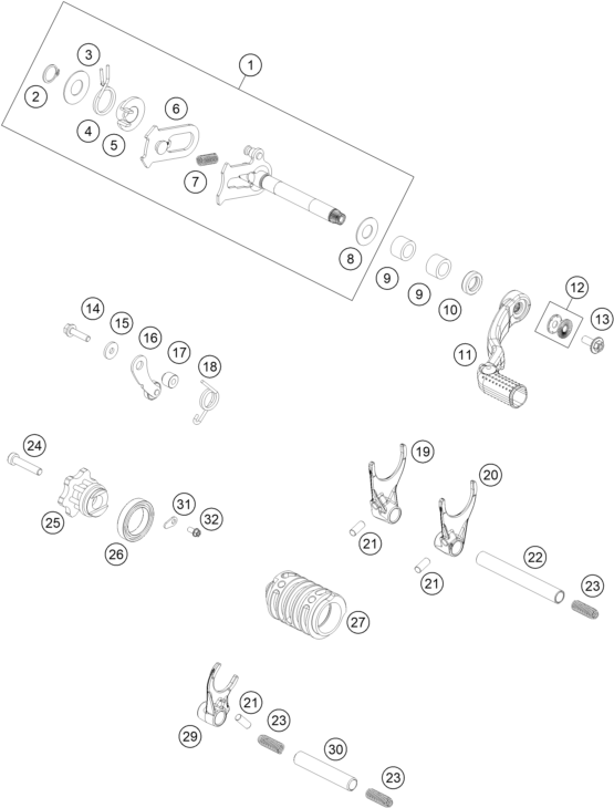 MECANISME DE SELECTION POUR 85 SX 1714 2025