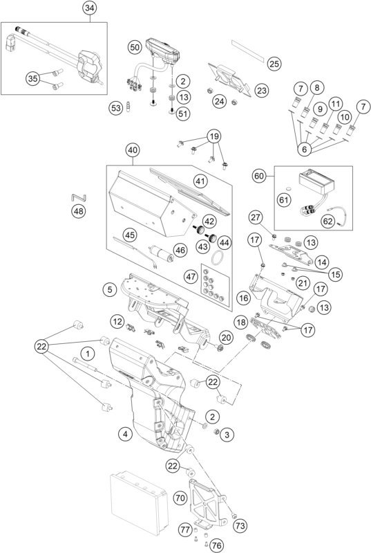 INSTRUMENTS  SYSTEME DE VERROUILLAGE POUR 450 RALLY FACTORY REPLICA 2018 EU