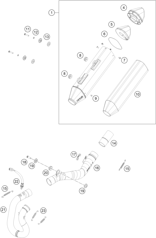 SYSTEME DECHAPPEMENT POUR 350 EXC-F SIX DAYS 2020 (EU)