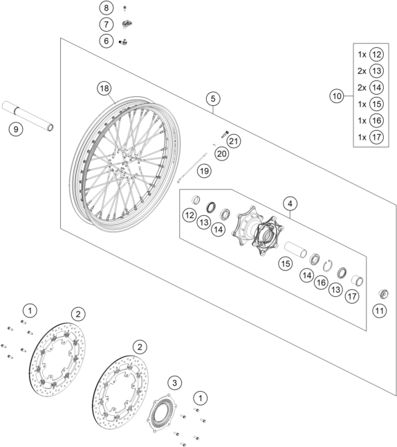 ROUE AVANT POUR 1390 SUPER ADVENTURE R 2025