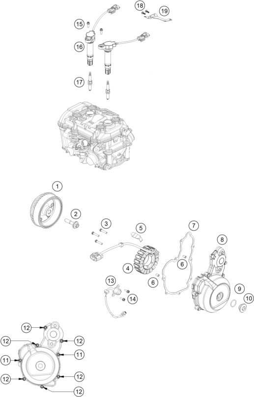 SYSTEME DE ALLUMAGE POUR 790 ADVENTURE BLACK DD 2024 EU