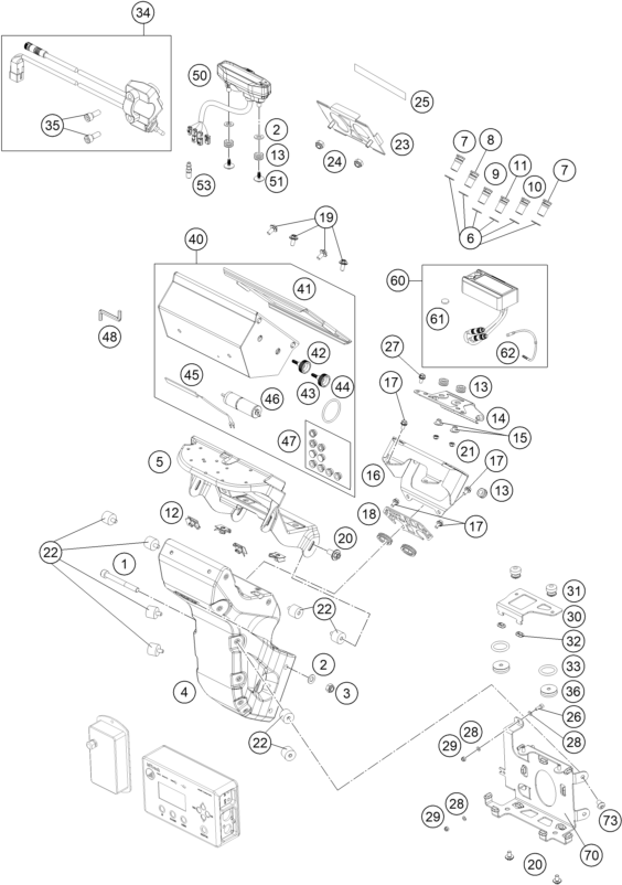 INSTRUMENTS  SYSTEME DE VERROUILLAGE POUR 450 RALLY FACTORY REPLICA 2021 EU