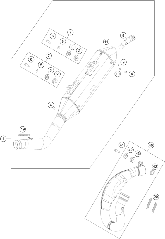 SYSTEME DECHAPPEMENT POUR 250 SX F ADAMO EDITION 2025