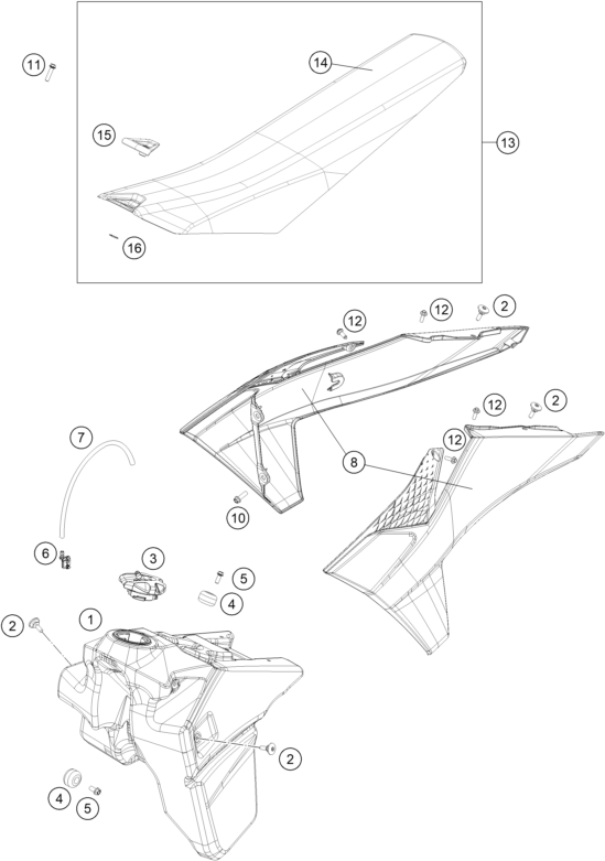 RESERVOIR SELLE POUR 125 XC 2025