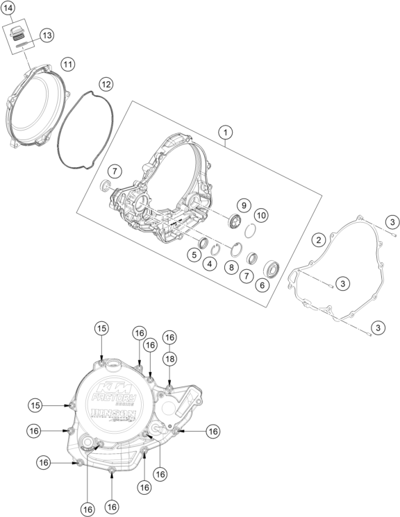 COUVERCLE DEMBRAYAGE POUR 250 SX F ADAMO EDITION 2025