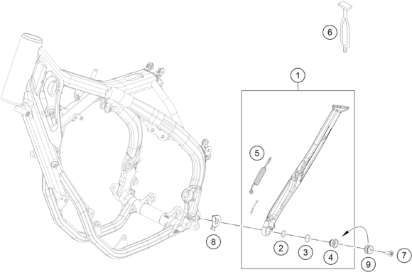 BEQUILLE LATERALE  BEQUILLE CENTRALE POUR 125 XC 2025