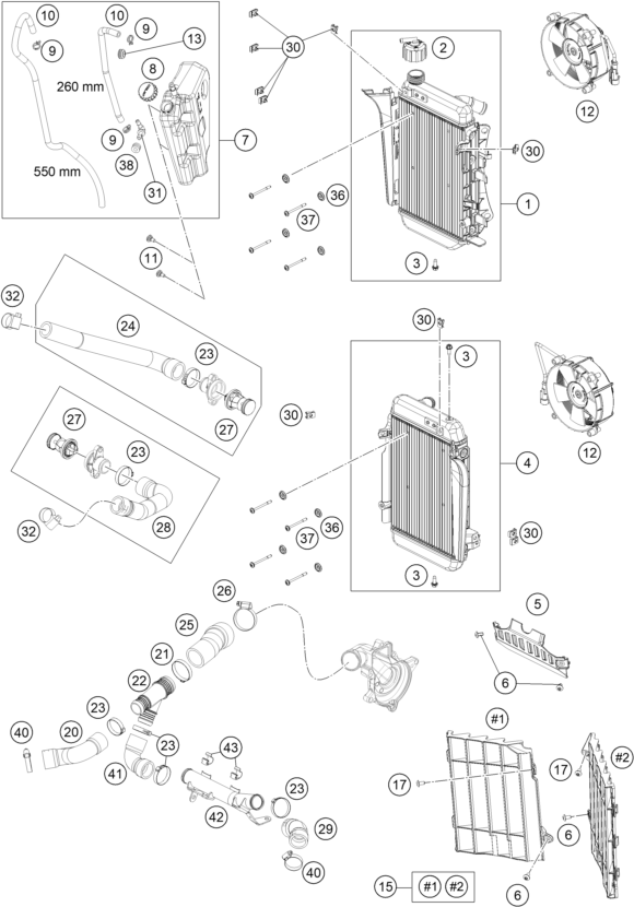 SYSTEME DE REFROIDISSEMENT POUR 1290 SUPER ADVENTURE R 2024 EU