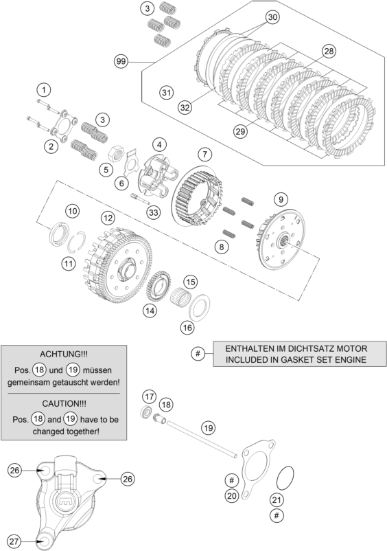 EMBRAYAGE POUR 690 ENDURO R 2024 EU