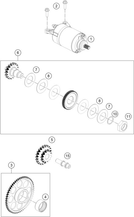 DEMARREUR ELECTRIQUE POUR 125 DUKE BLUE NHD BD 2025 EU