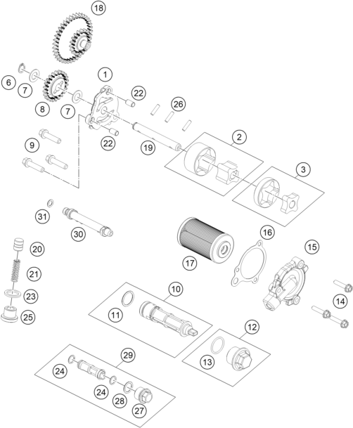 SYSTEME DE LUBRIFICATION POUR 390 DUKE BLUE BD 2024 EU