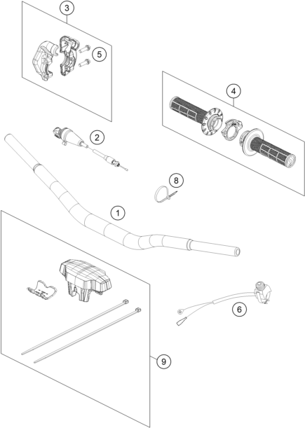 GUIDON ARMATURES POUR 50 SX 2024