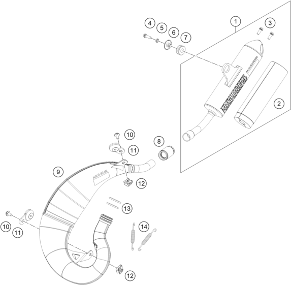 SYSTEME DECHAPPEMENT POUR 50 SX 2024