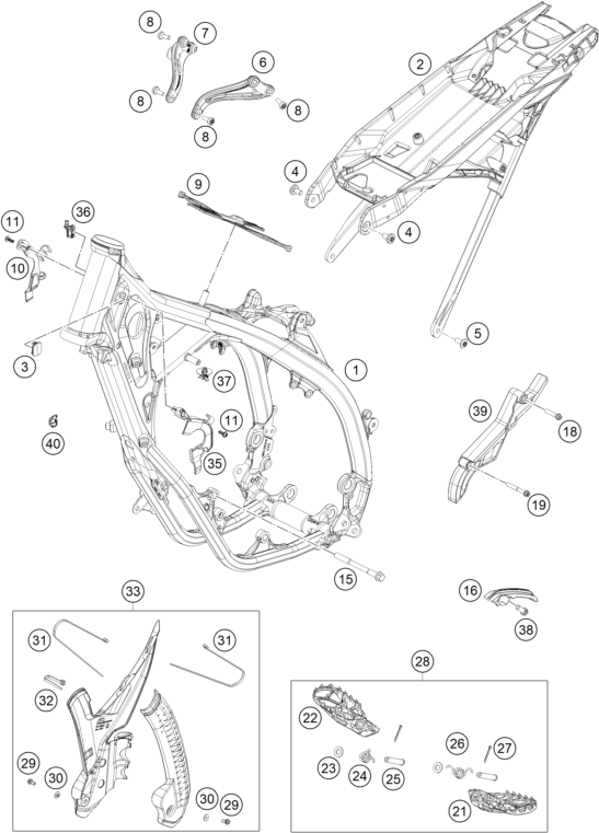 CADRE POUR 125 SX 2025 EU