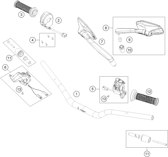 GUIDON ARMATURES POUR 1390 SUPER DUKE R BLACK 2024 EU