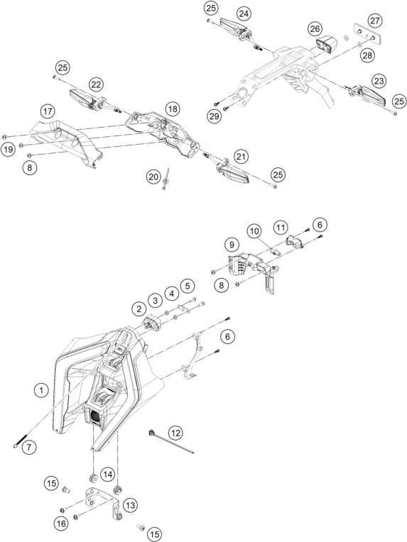 ECLAIRAGE POUR 1390 SUPER DUKE R BLACK 2024 EU