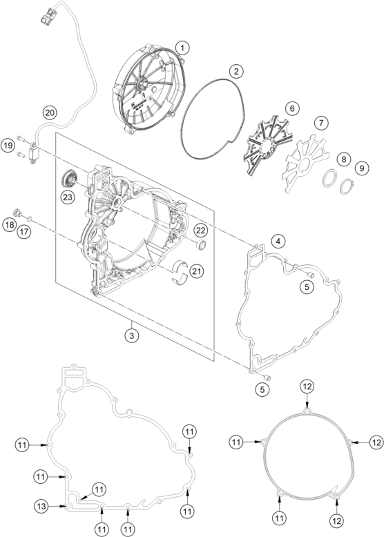 COUVERCLE DEMBRAYAGE POUR 1390 SUPER DUKE R BLACK 2024 EU