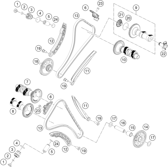 COMMANDE DE DISTRIBUTION POUR 1390 SUPER DUKE R BLACK 2024 EU