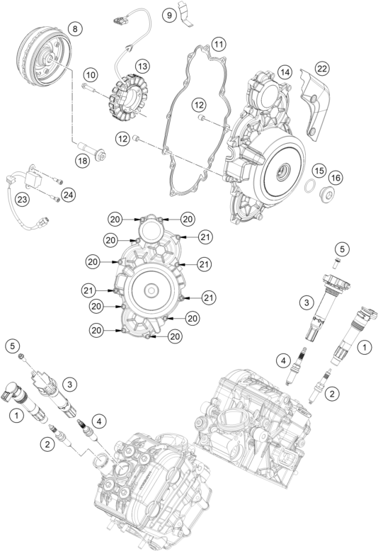 SYSTEME DE ALLUMAGE POUR 1390 SUPER DUKE R BLACK 2024 EU