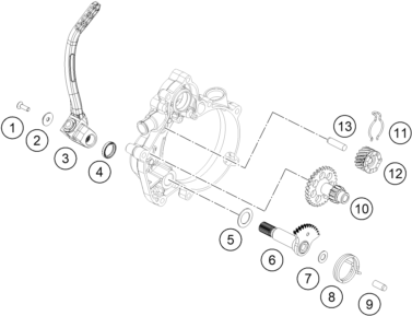 DEMARREUR KICK POUR 50 SX 2025