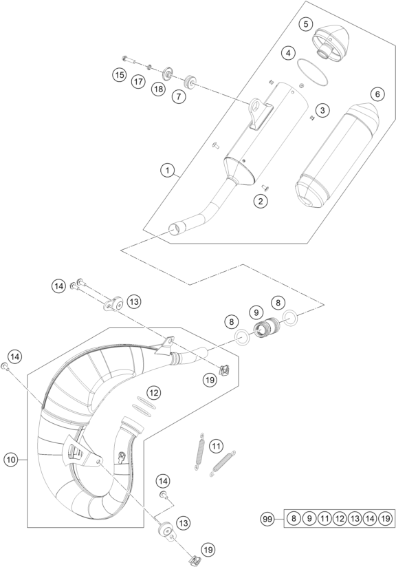 SYSTEME DECHAPPEMENT POUR 85 SX 1714 2025