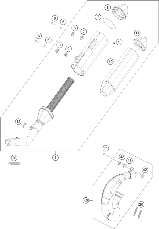 SYSTEME DECHAPPEMENT POUR 450 XC F 2025