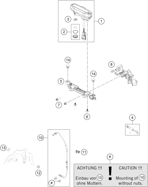 INSTRUMENTS  SYSTEME DE VERROUILLAGE POUR 125 XC W 2025 EU