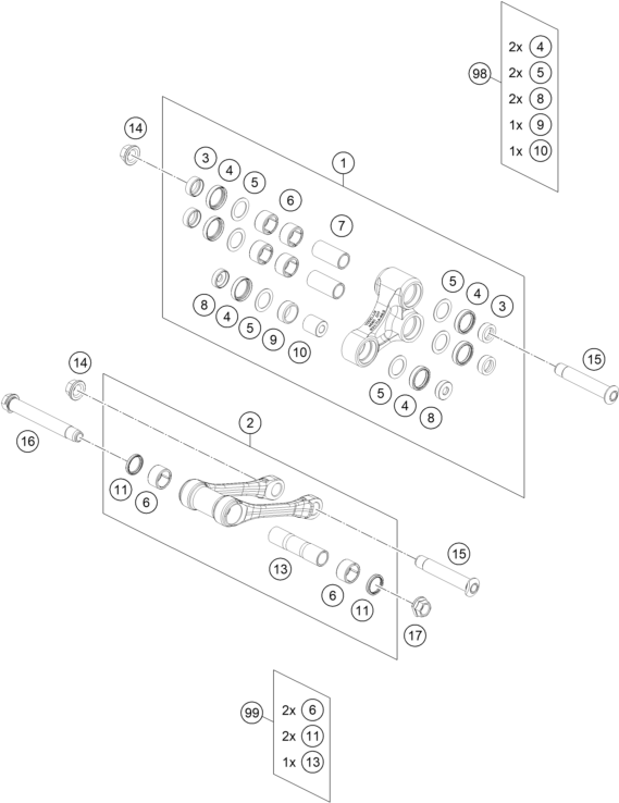 ARTICULATION DE LAMORTISSEUR PRO LEVER POUR 450 RALLY REPLICA 2025