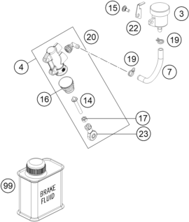 SYSTEME DE FREIN ARRIERE POUR 1390 SUPER DUKE R BLACK DISPLAY 2025 EU