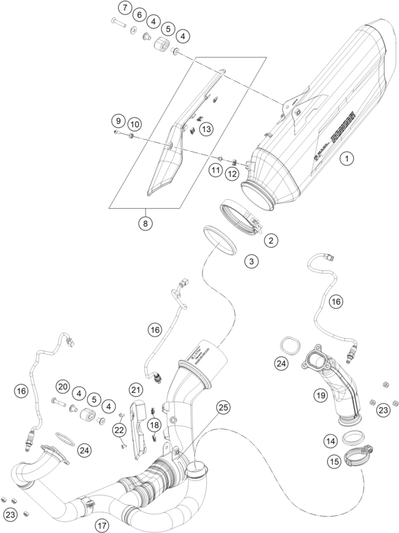 SYSTEME DECHAPPEMENT POUR 1390 SUPER ADVENTURE R 2025