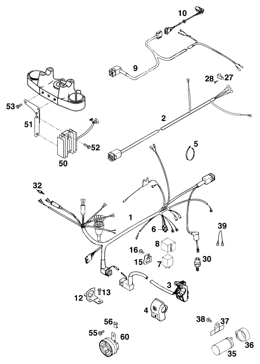 FAISCEAU DE CABLES POUR 125 EGS MO 6KW EU